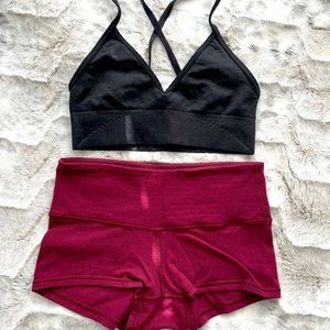 Lululemon sports bra and shorts!